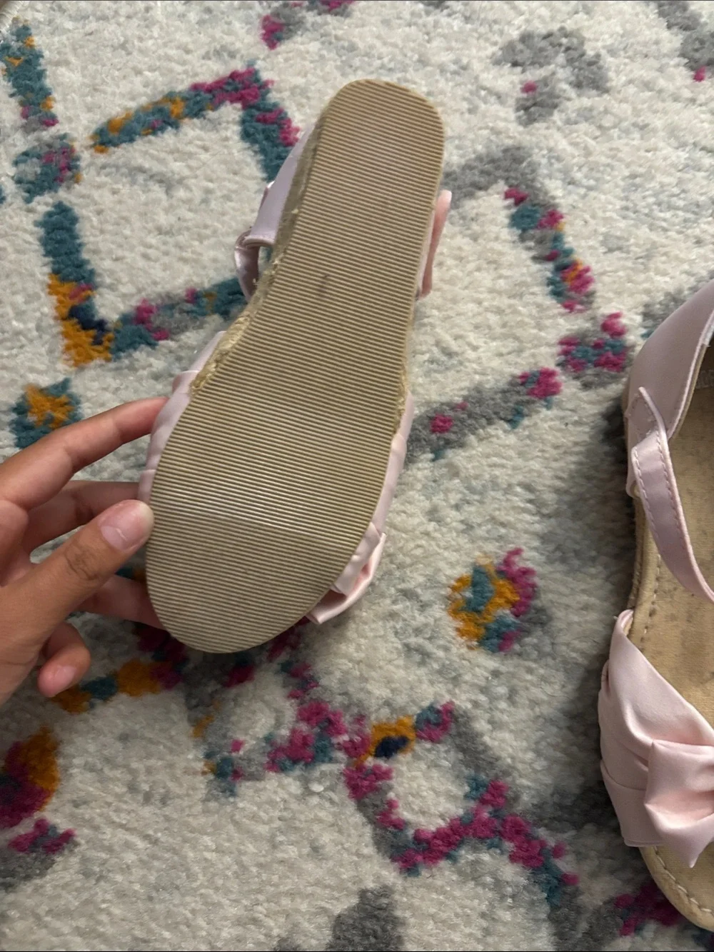Gymboree Light Pink Bow Strap Sandals
